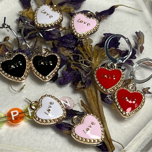 Love Heart Earrings - Picture 2 of 4